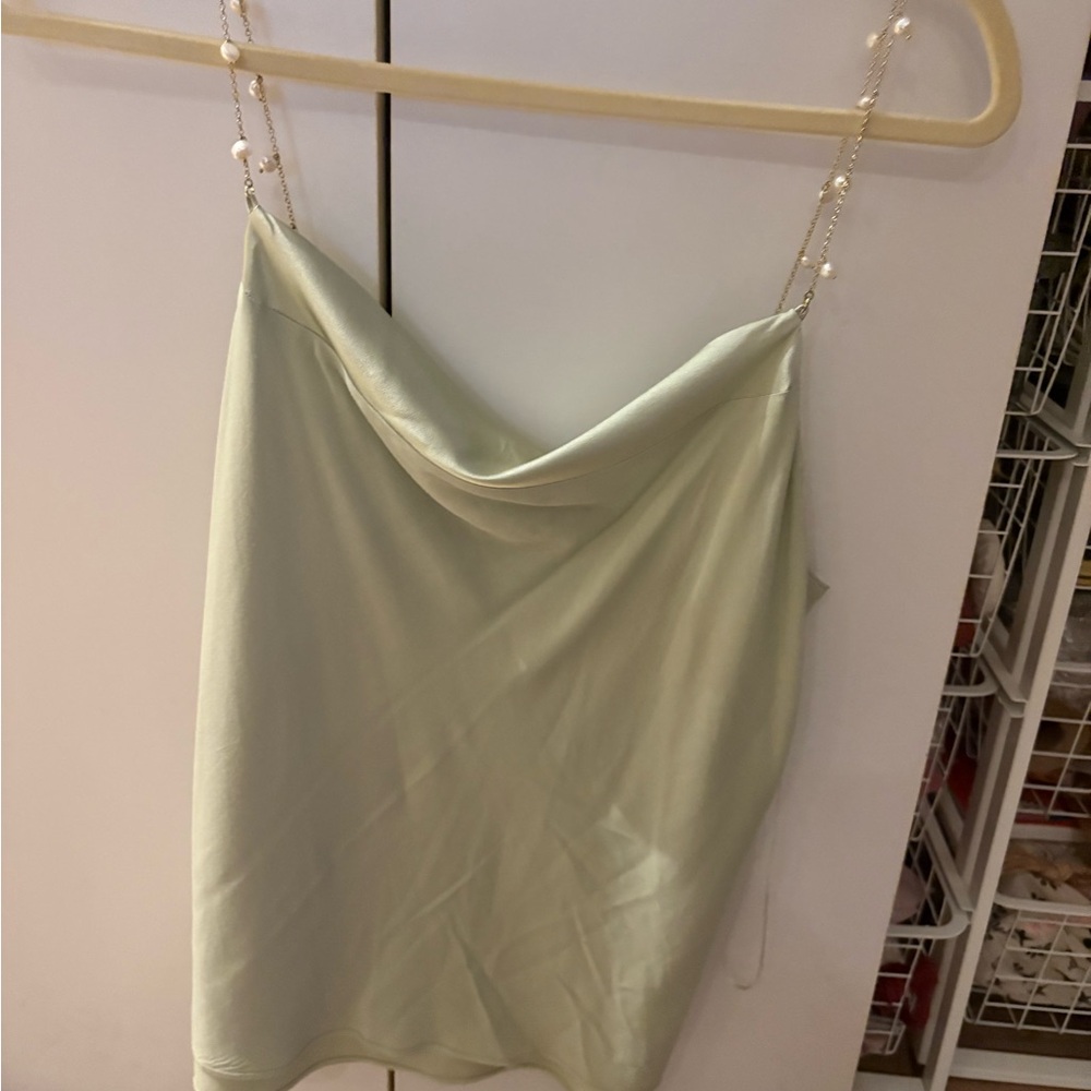 Cami NYC Sage Green Cowl Neck Camisole